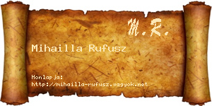 Mihailla Rufusz névjegykártya